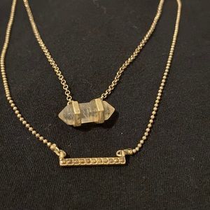 Lucky Brand double chain gem necklace!